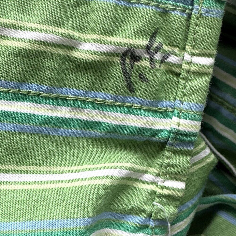 US Polo Assn Men's XL Green Striped Long Sleeve Button Down Shirt Cotton - Picture 8 of 8